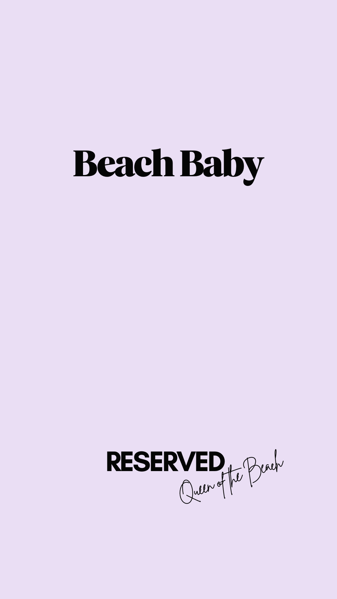 Reserved - Beach towel ( Beach Baby)