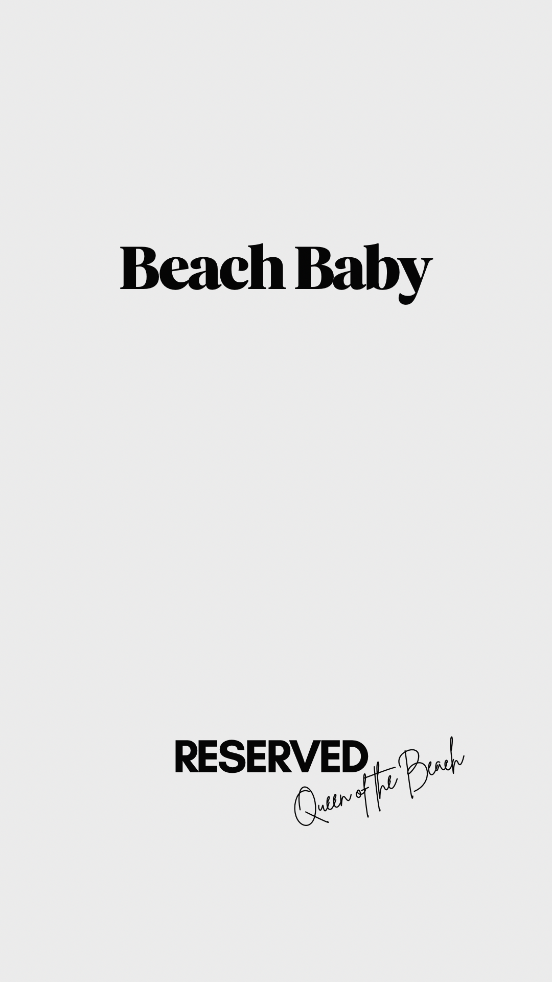 Reserved - Beach towel ( Beach Baby)