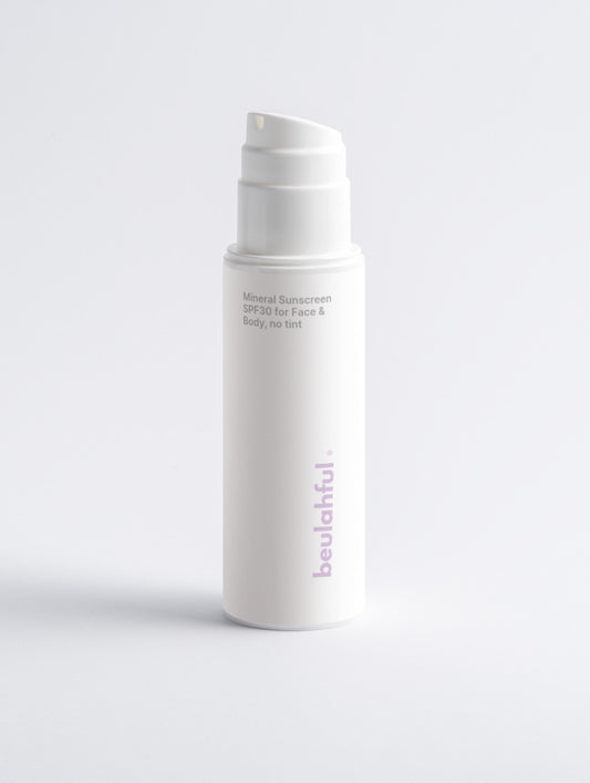 Mineral Sunscreen SPF30 for Face & Body, no tint